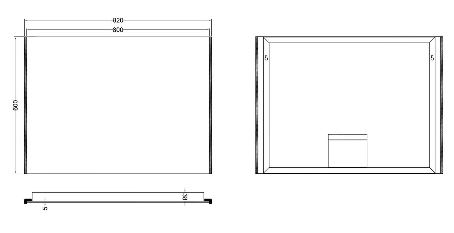 Wiesbaden Duo-Led condensvrije spiegel 80x60cm - WDtegels