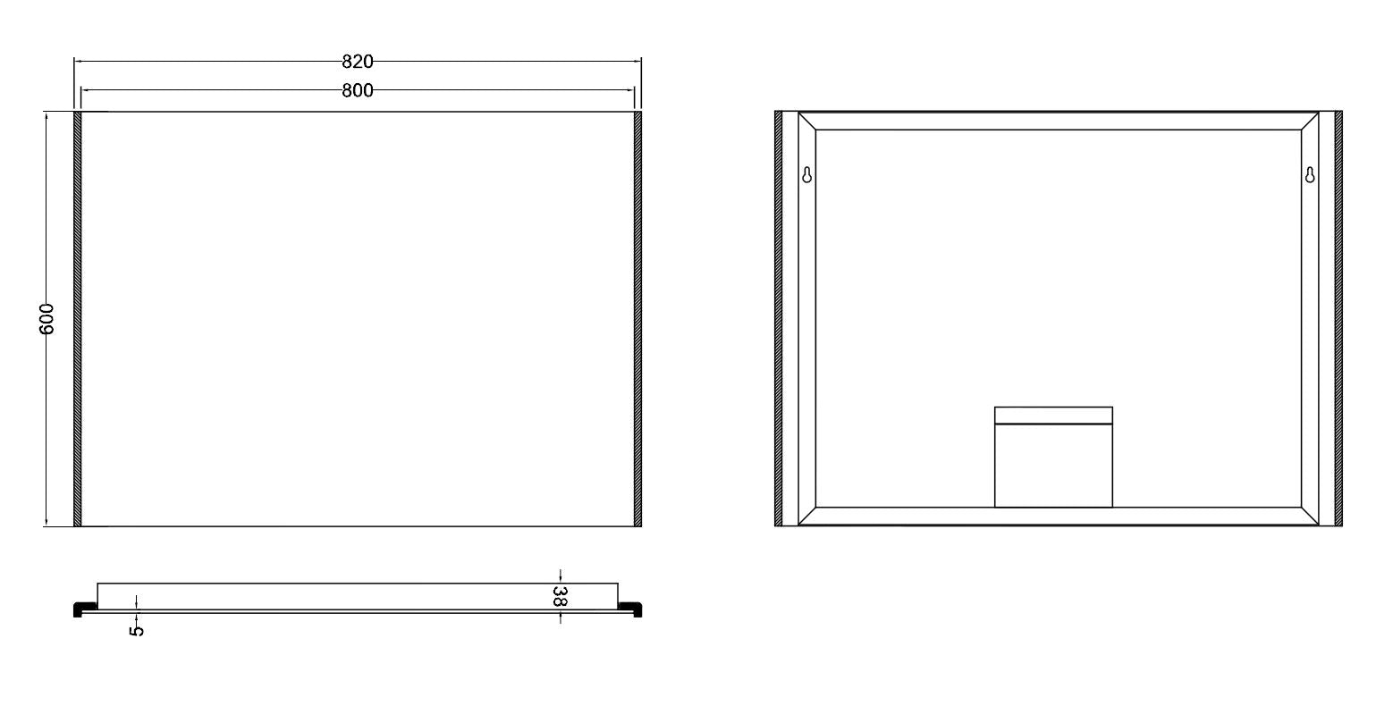 Wiesbaden Duo-Led condensvrije spiegel 80x60cm - WDtegels