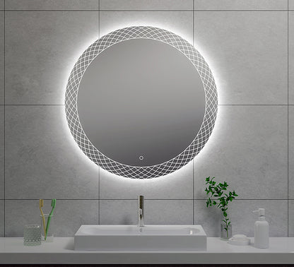 Deco spiegel rond met LED, dimbaar 80 cm - WDtegels