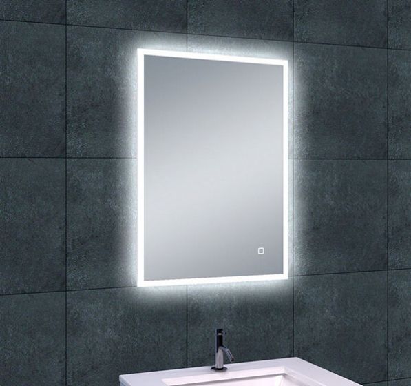 Quatro mirror 70 x 50 cm rectangular with LED, dimmable and mirror heating