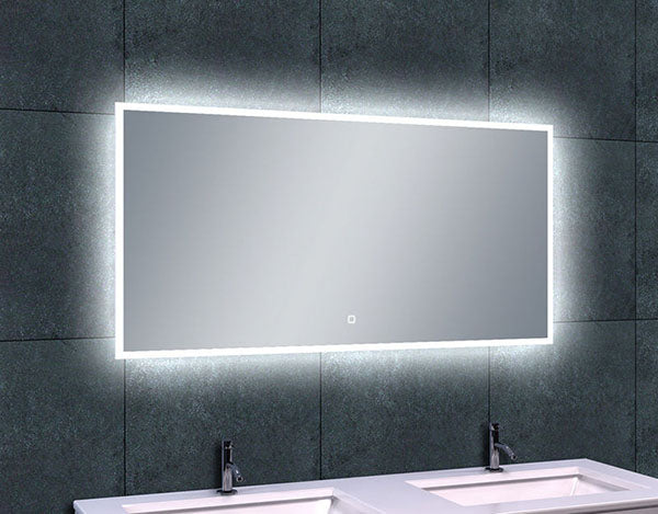 Quatro mirror 120 x 60 cm rectangular with LED, dimmable and mirror heating