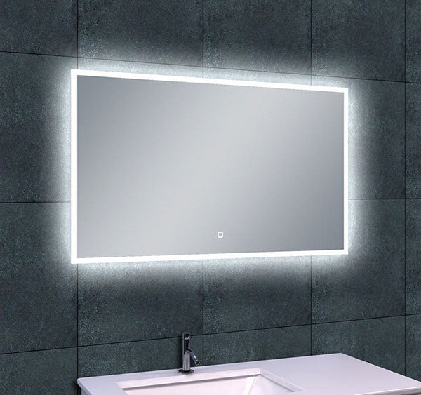 Quatro mirror 100 x 60 cm rectangle with LED, dimmable and mirror heating