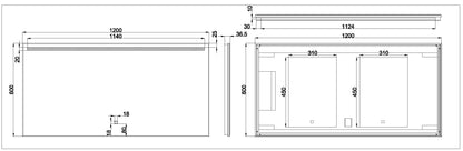 Ambi one spiegel 120 x 60 cm rechthoek met LED, dimbaar en spiegelverwarming - WDtegels