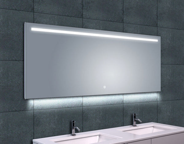 Ambi one mirror 160 x 60 cm rectangular with LED, dimmable and mirror heating