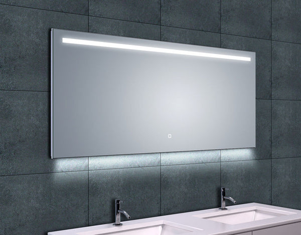 Ambi One mirror 140 x 60 cm rectangular with LED, dimmable and mirror heating