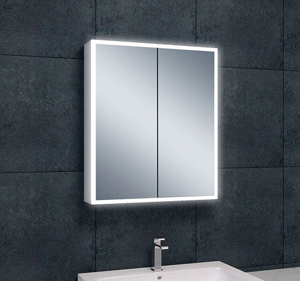 Wiesbaden Quatro mirror cabinet 60x70x13cm + lighting