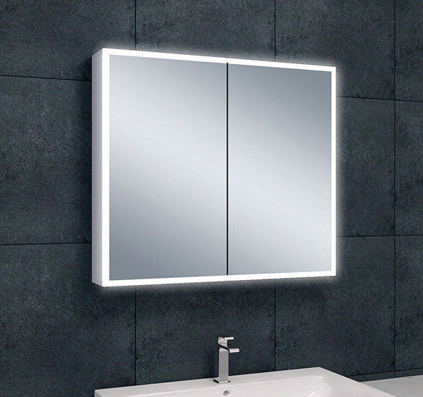 Wiesbaden Quatro mirror cabinet 80x70x13cm + lighting