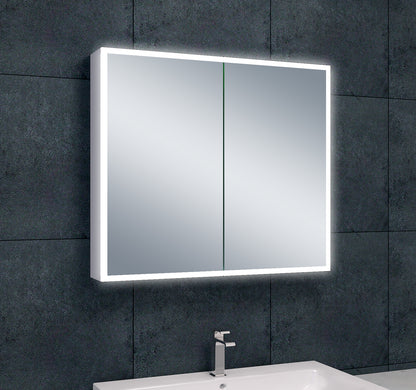 Wiesbaden Quatro spiegelkast +verlichting 80x70x13cm - WDtegels
