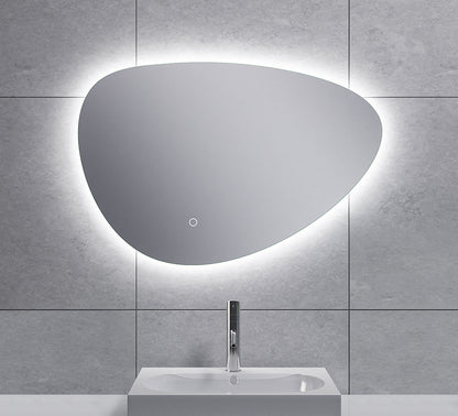 Uovo spiegel ovaal met LED, dimbaar en spiegelverwarming 70 cm - WDtegels