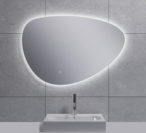 Uovo spiegel 80 cm ovaal met LED, dimbaar en spiegelverwarming