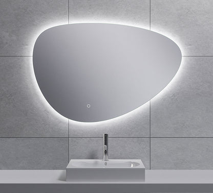Uovo spiegel ovaal met LED, dimbaar en spiegelverwarming 90 cm - WDtegels