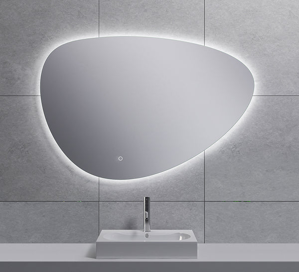 Uovo spiegel 100 cm ovaal met LED, dimbaar en spiegelverwarming