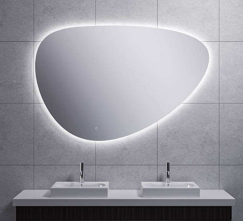 Uovo spiegel ovaal met LED, dimbaar en spiegelverwarming 140 cm - WDtegels