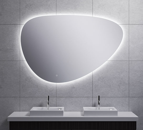 Uovo spiegel 140 cm ovaal met LED, dimbaar en spiegelverwarming