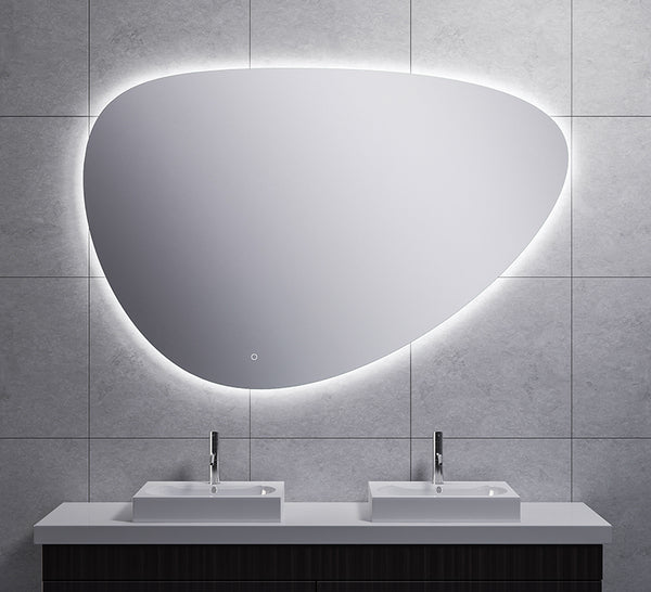 Uovo spiegel 150 cm ovaal met LED, dimbaar en spiegelverwarming