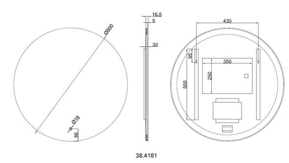 Soul spiegel 80 cm rond met LED, dimbaar en spiegelverwarming - WDtegels