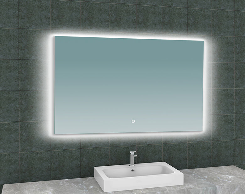 Soul spiegel rechthoek met LED, dimbaar en spiegelverwarming 120 x 80 cm - WDtegels