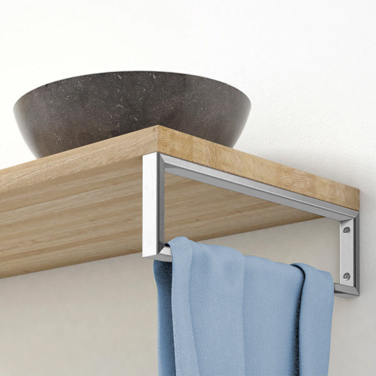 Ophangbeugel vierkant 460 x 220 mm chroom - WDtegels