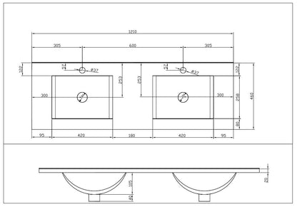 SEPHIA badmeubelset 120cm - mat wit - WDtegels