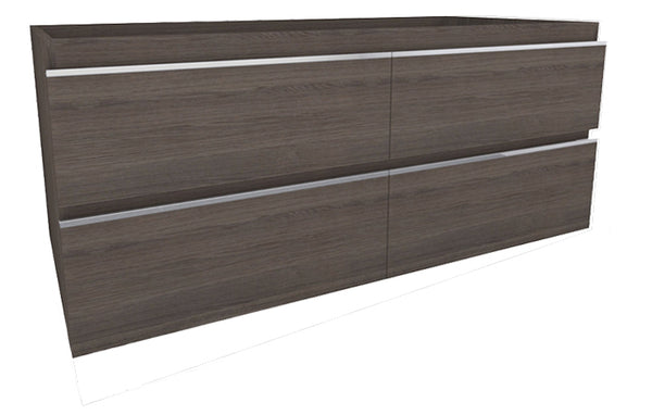 Wiesbaden Tigris base cabinet 120 x 46 cm wood grain gray