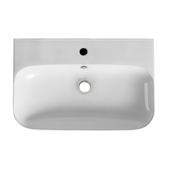 Lavabo suspendido Finta 65,5 x 42 x 16,5 cm cerámica blanco brillo