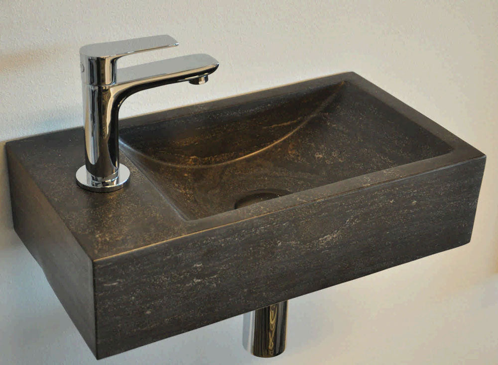 Raw fontein links | 40x22x10cm | Hardsteen gezoet - WDtegels