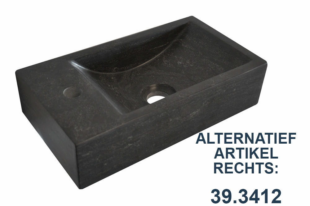 Raw fontein links 40x22x10 cm hardsteen gezoet - WDtegels