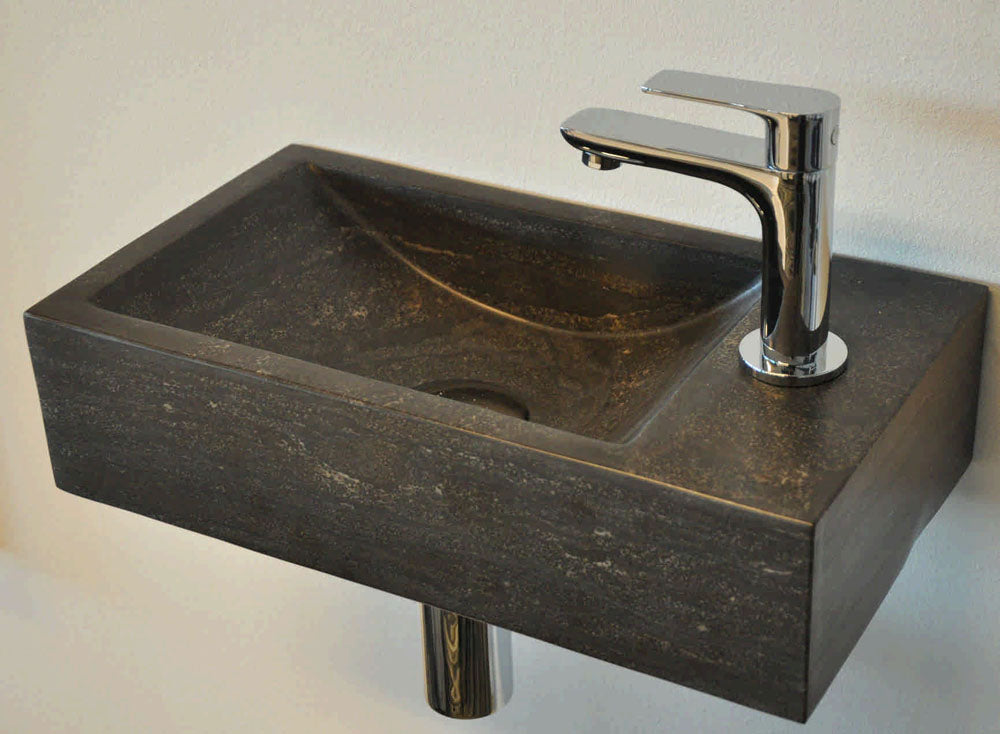 Raw fontein rechts | 40x22x10cm | Hardsteen gezoet - WDtegels