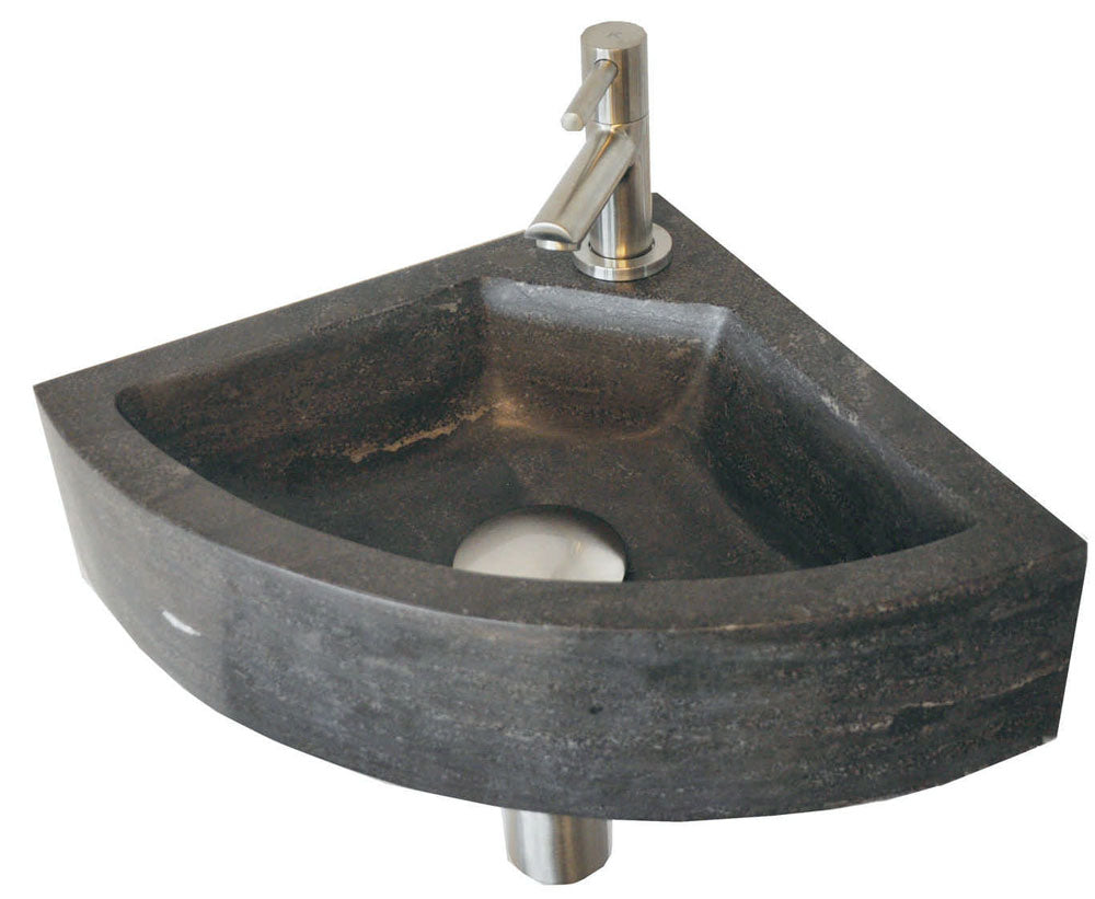 Raw hoekfontein | 30x30x10cm | Hardsteen gezoet - WDtegels