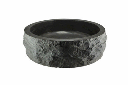Raw waskom rond 40 x 12 cm hardsteen gezoet