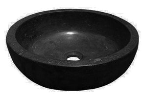 Wiesbaden Hardstenen opzetwastafel rond | 40x40x12cm | Antraciet