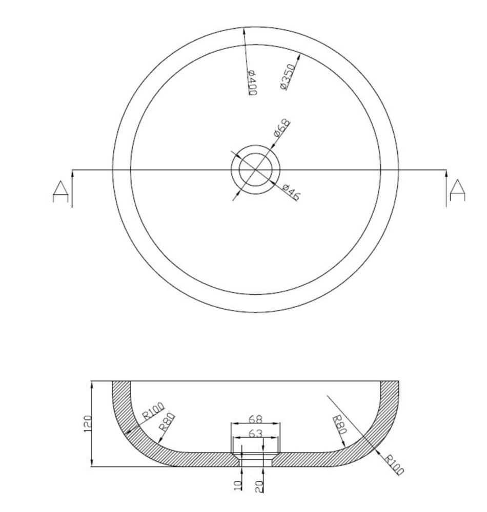 B-stone opzetwastafel 40 cm 8718858076147