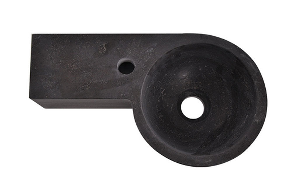 Wiesbaden Hardstenen rond fonteintje links 40x23x10 - WDtegels