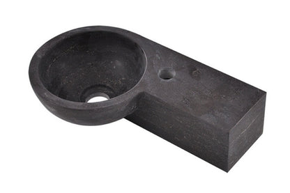 Raw fontein rechts rond 40x23x10 cm hardsteen gezoet - WDtegels