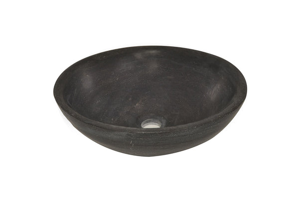 Wiesbaden Raw washbasin round 40x14 cm hard stone honed