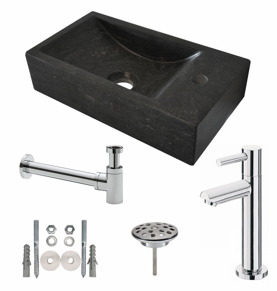 One pack Raw fontein rechts 40x22x10 cm hardsteen gezoet - WDtegels