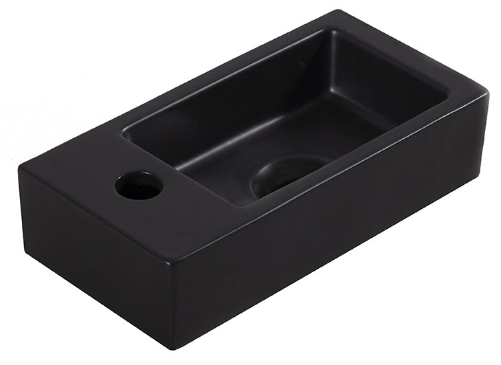 Fonteinset Rhea S mini met fontein links quartz, kraan, sifon en afvoerplug geborsteld messing - WDtegels