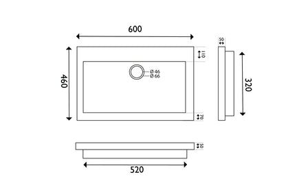 Conjunto de muebles de piedra dura Wiesbaden. 60x46x5 sin agujero.