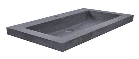 Raw wastafel enkel met 1 kraangat 60x46x5 cm hardsteen gezoet - WDtegels