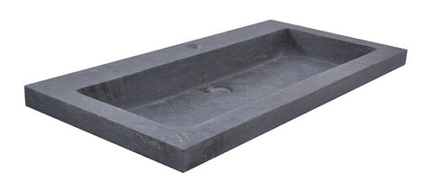 Raw wastafel enkel met 1 kraangat 80x46x5 cm hardsteen gezoet - WDtegels