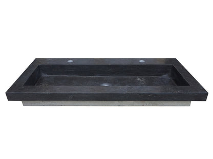Raw meubelwastafel 120 x 46 x 5 cm hardsteen gezoet
