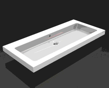 Wiesbaden keramische meubelwastafel 100x46 zonder kr.gat - WDtegels
