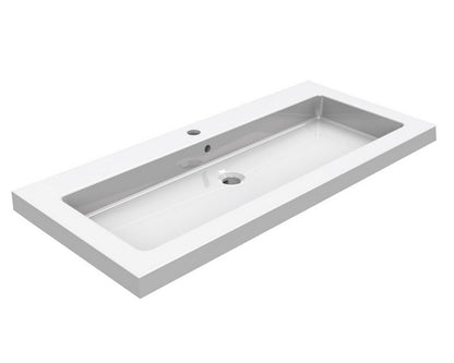 Wiesbaden keramische meubelwastafel 100x46 1 kr.gat - WDtegels