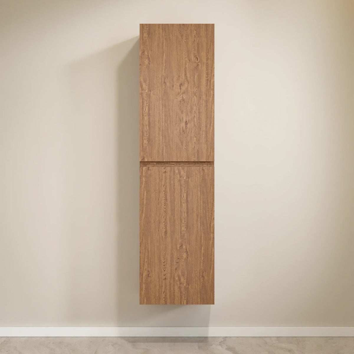 Badkamermeubelset Valento 60cm - Warm Eiken - Wastafel Wit - WDtegels