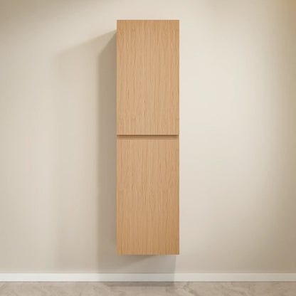 Badkamermeubelset Monaco 80cm - Licht Eiken - Wastafel Zwart - WDtegels