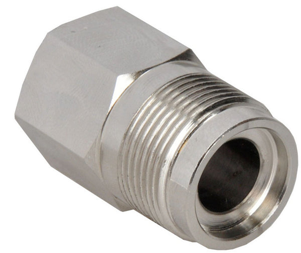 Racor de gas 1/2" rosca hembra x M-24, niquelado