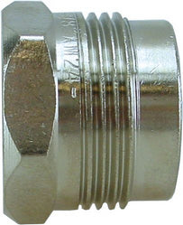 Conector Comfort recto 3/8" rosca hembra x M24 niquelado