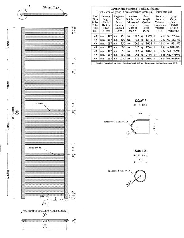7 x 45 cm wit 8718858070220