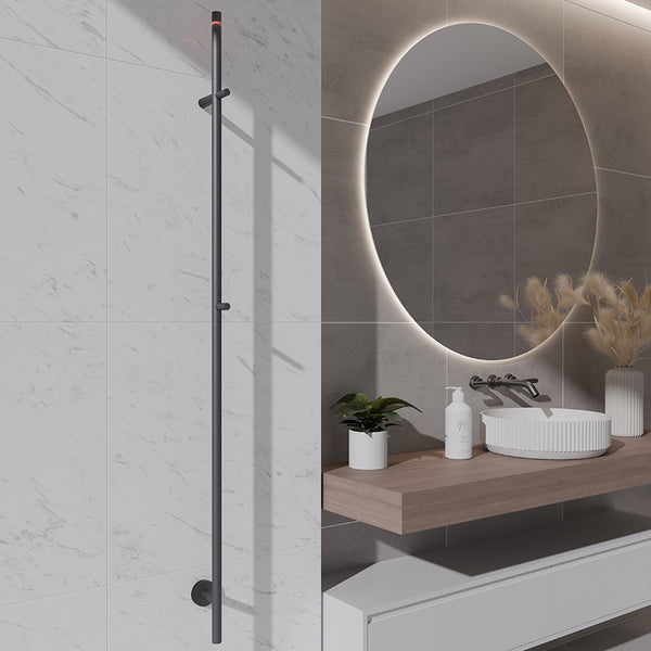 Callista elektrische staafhanddoekradiator 60 Watt | 150cm | Gunmetal PVD