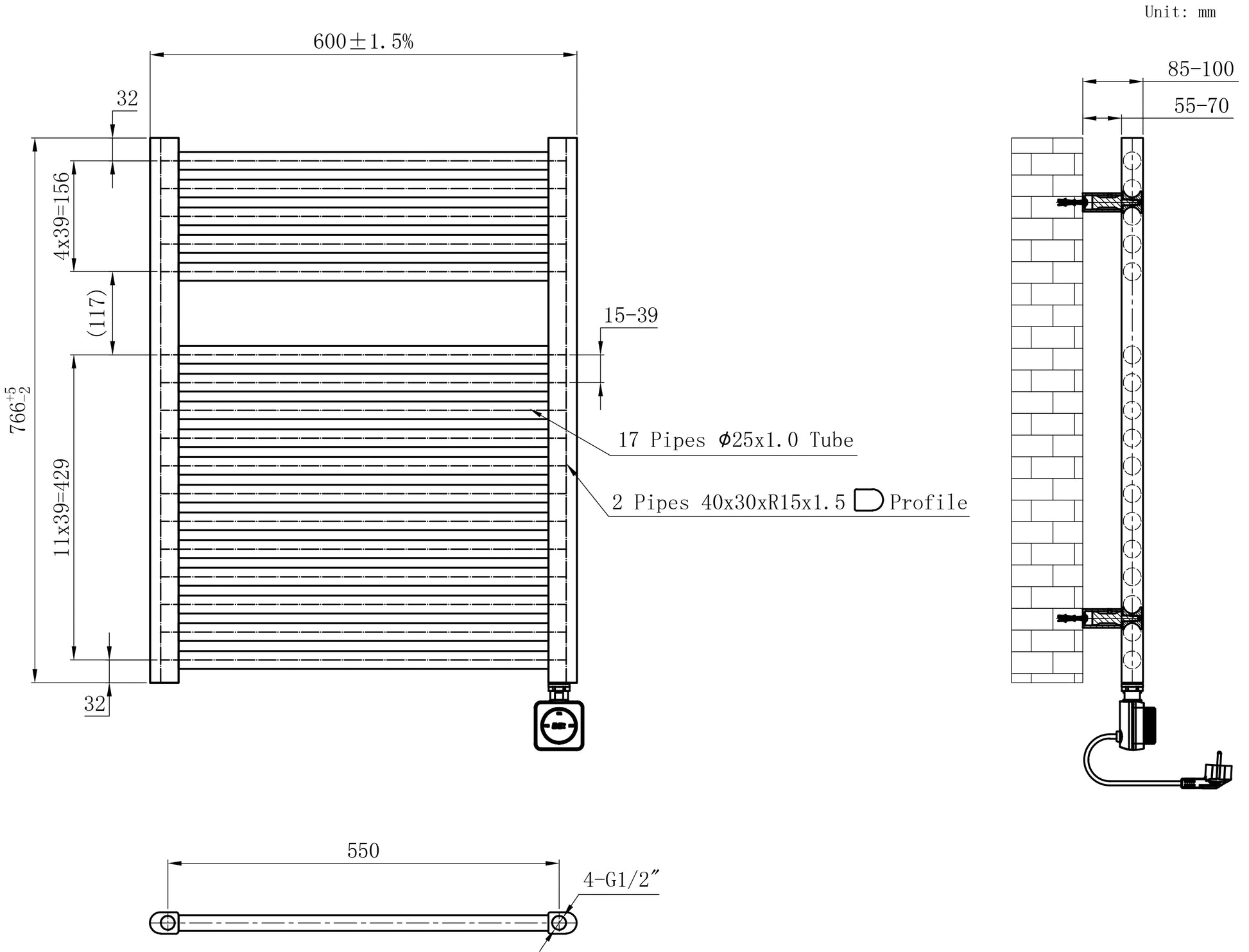 Elara elektrische radiator Smart WiFi | 76,6x60cm | Glans wit - WDtegels